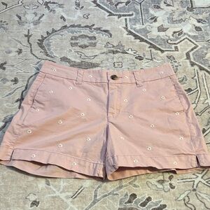 Old navy Pink Embroidered flower Women's Shorts size 0 waist 28